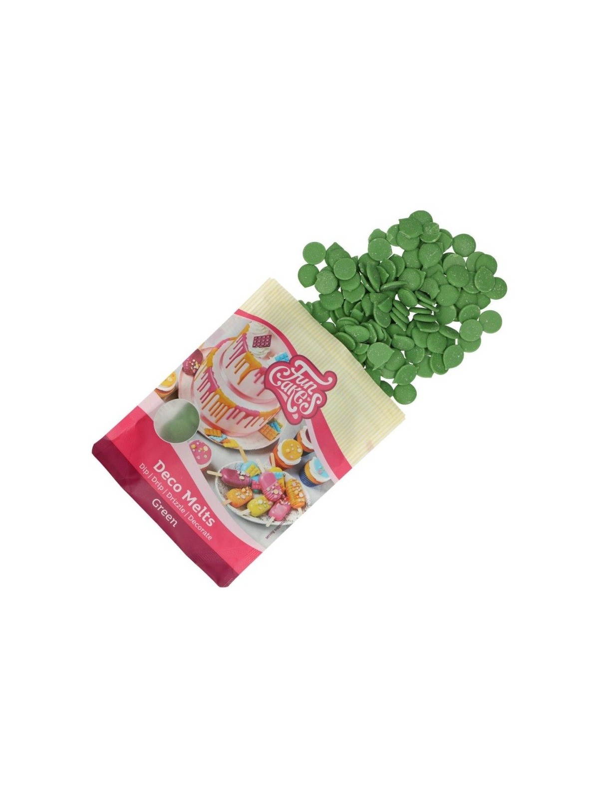 FunCakes Deco Melts - Green coating - disks - 250g