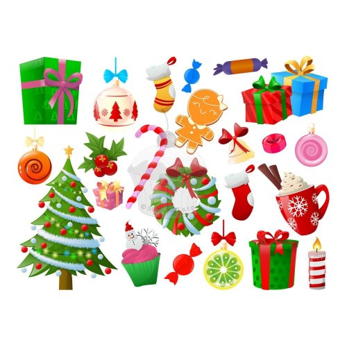 Edible paper "Christmas decoration 23pcs" - A4