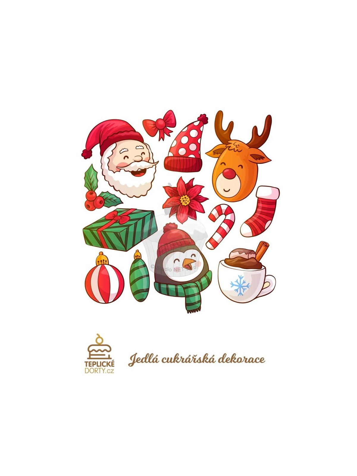 Chocolate Transfer Sheet (Christmas | Santa) Edible for Decorations A4 Size