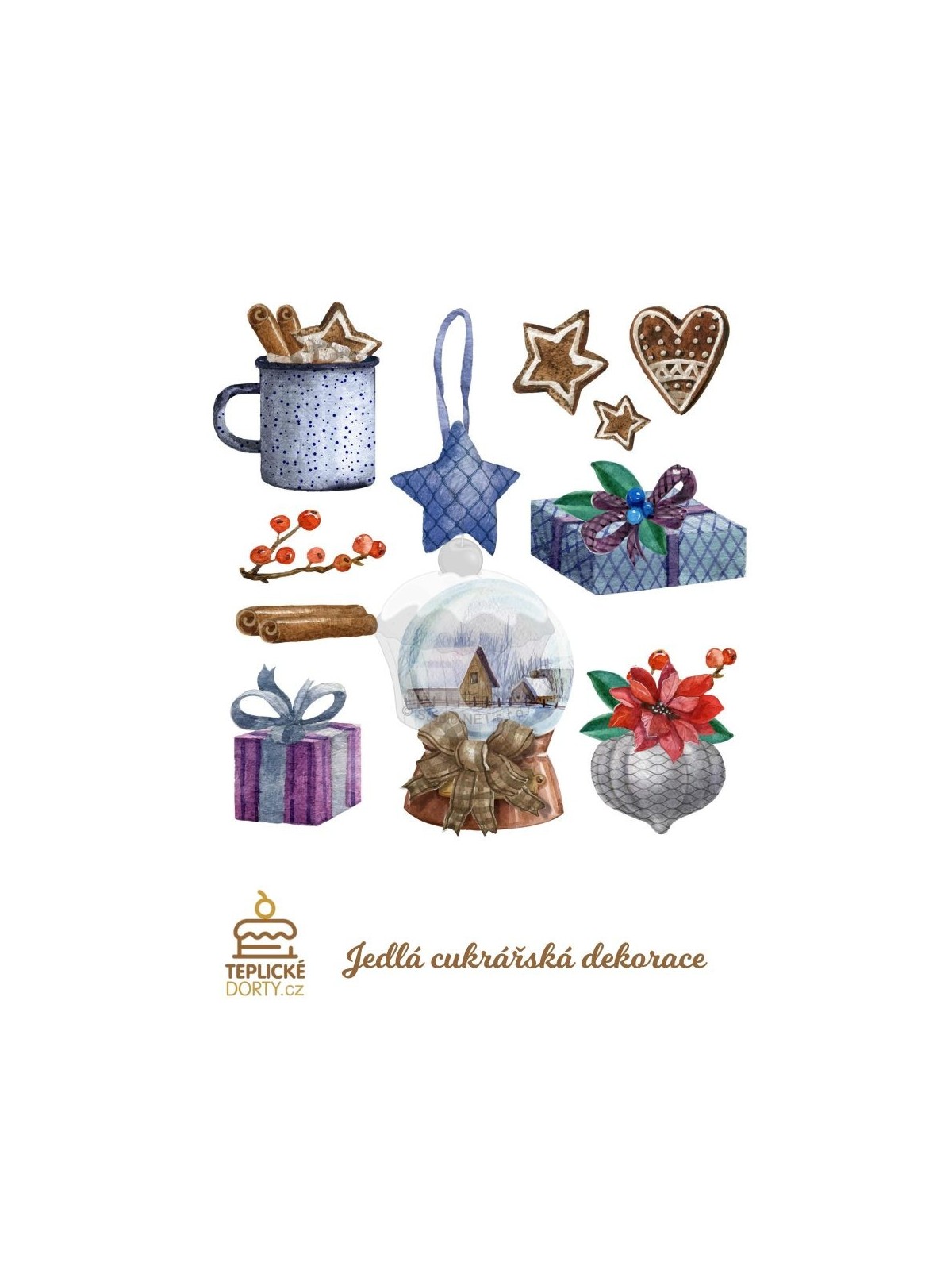 Edible paper "Traditional Christmas decoration" - A4
