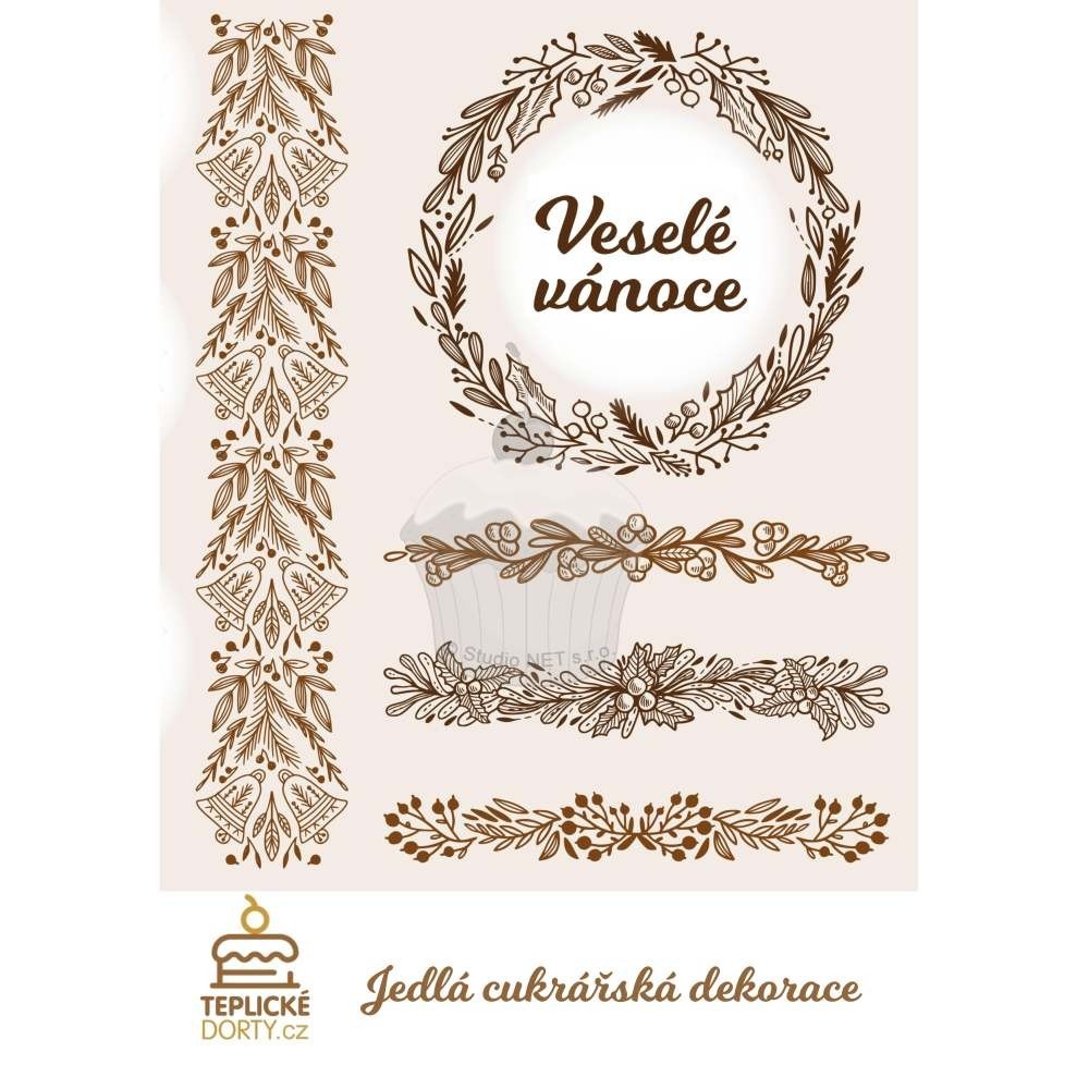 Edible paper "Christmas decoration mistletoe" - A4