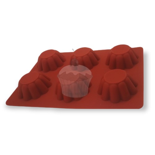 Silicone mold - muffins / cupcakes 6pcs