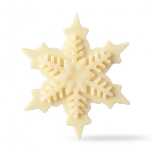 Chocolate snowflakes white - 60mm - 11pcs
