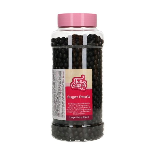 FunCakes sugarpearls 7mm - shiny black - 80g