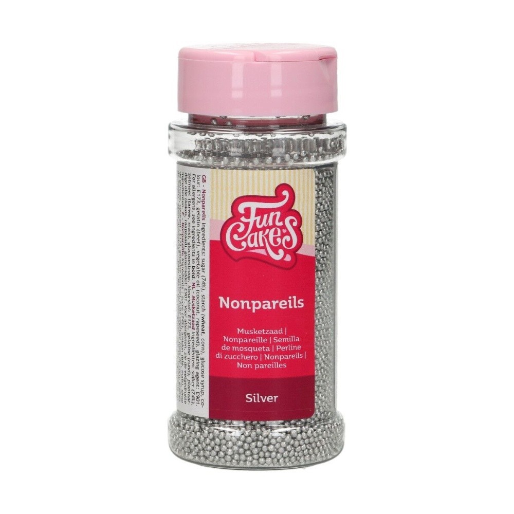 FunCakes Sugar Pearls - Silver - 80g