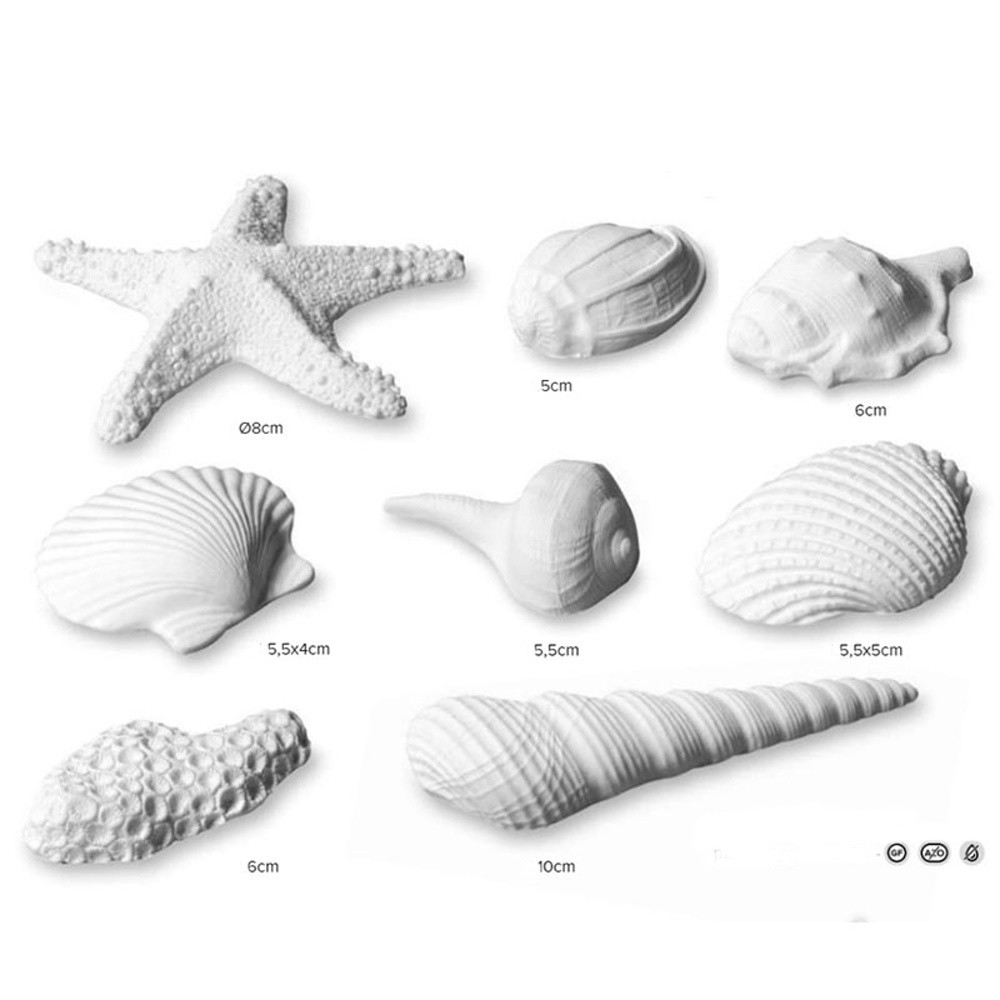 Modecor Sugar decoration - sea shells - large - 8pcs