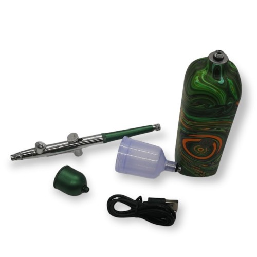 Airbrush set 18-25PSI - green rainbow