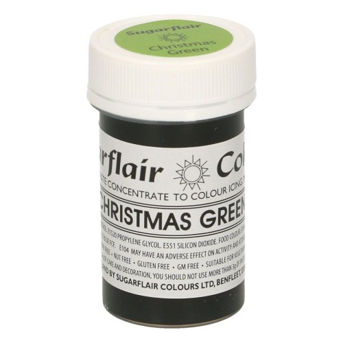 Sugarflair pastelová gélová farba - christmas green - 25g