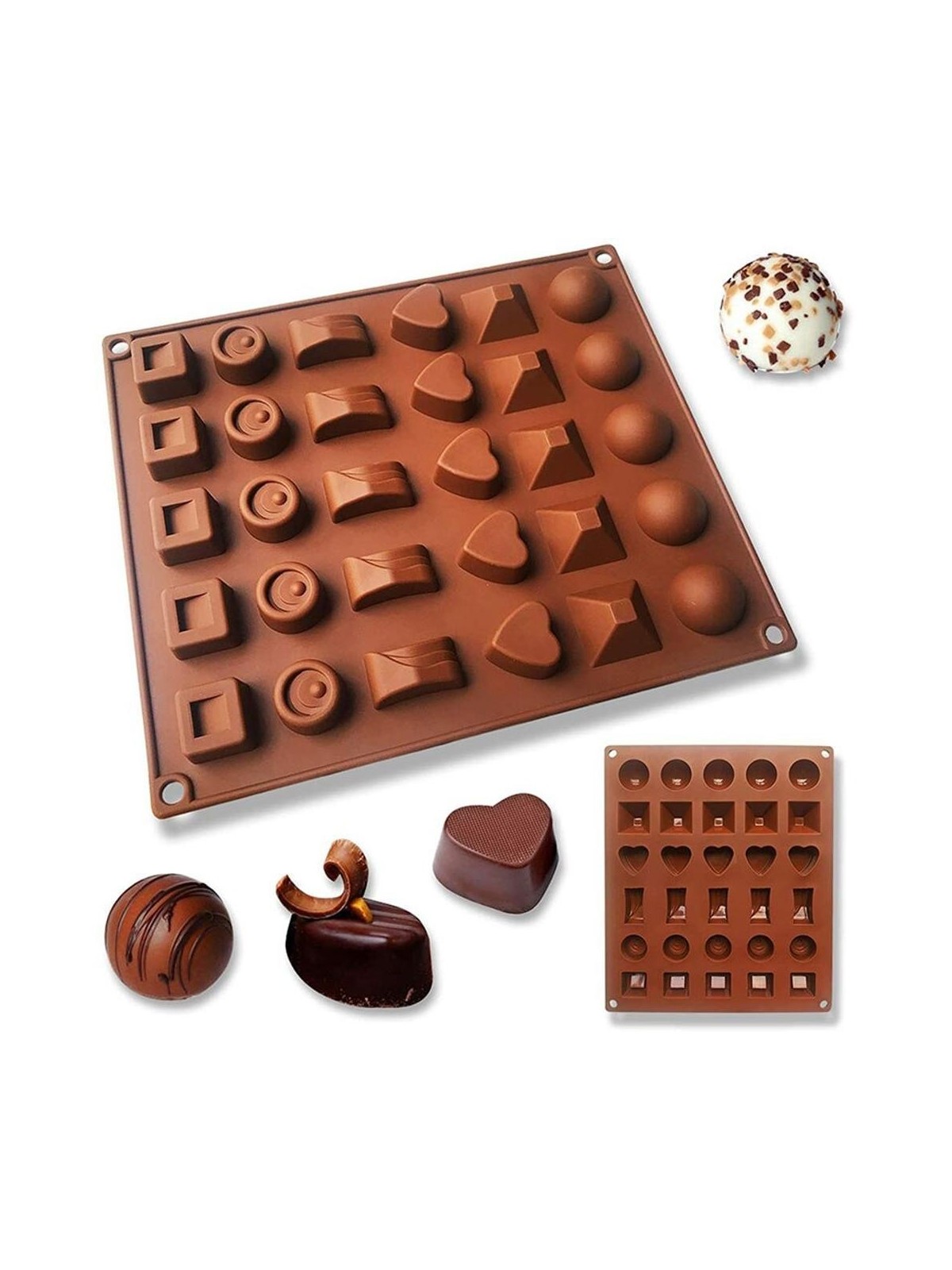 Silicone chocolate mold - 6 types