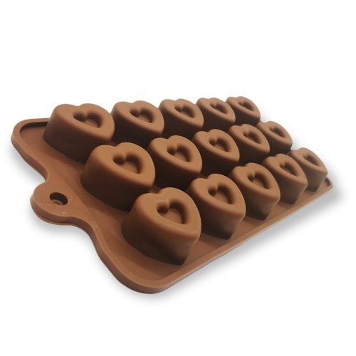 Silicone chocolate mold - heart.