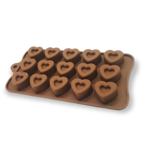 Silicone chocolate mold - heart.