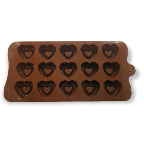 Silicone chocolate mold - heart.