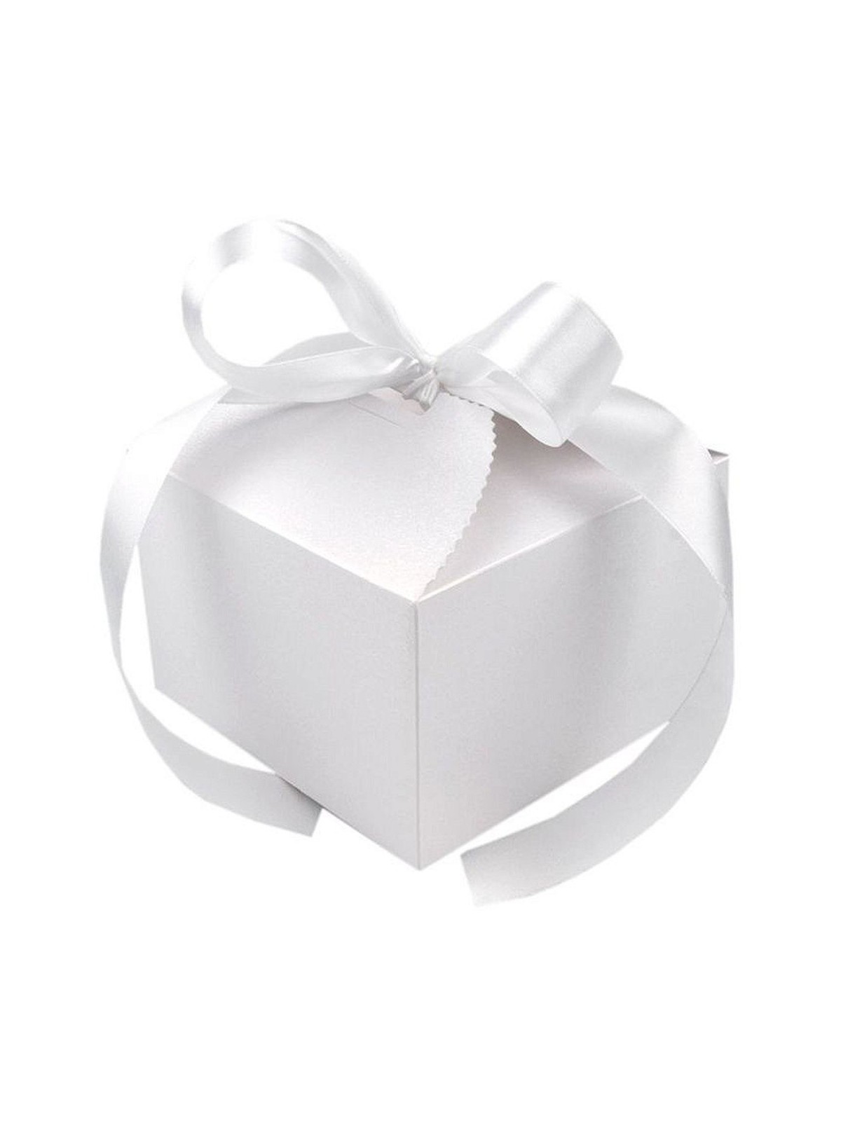 Pearl box with ribbon - 12.5 x 12.5 cm