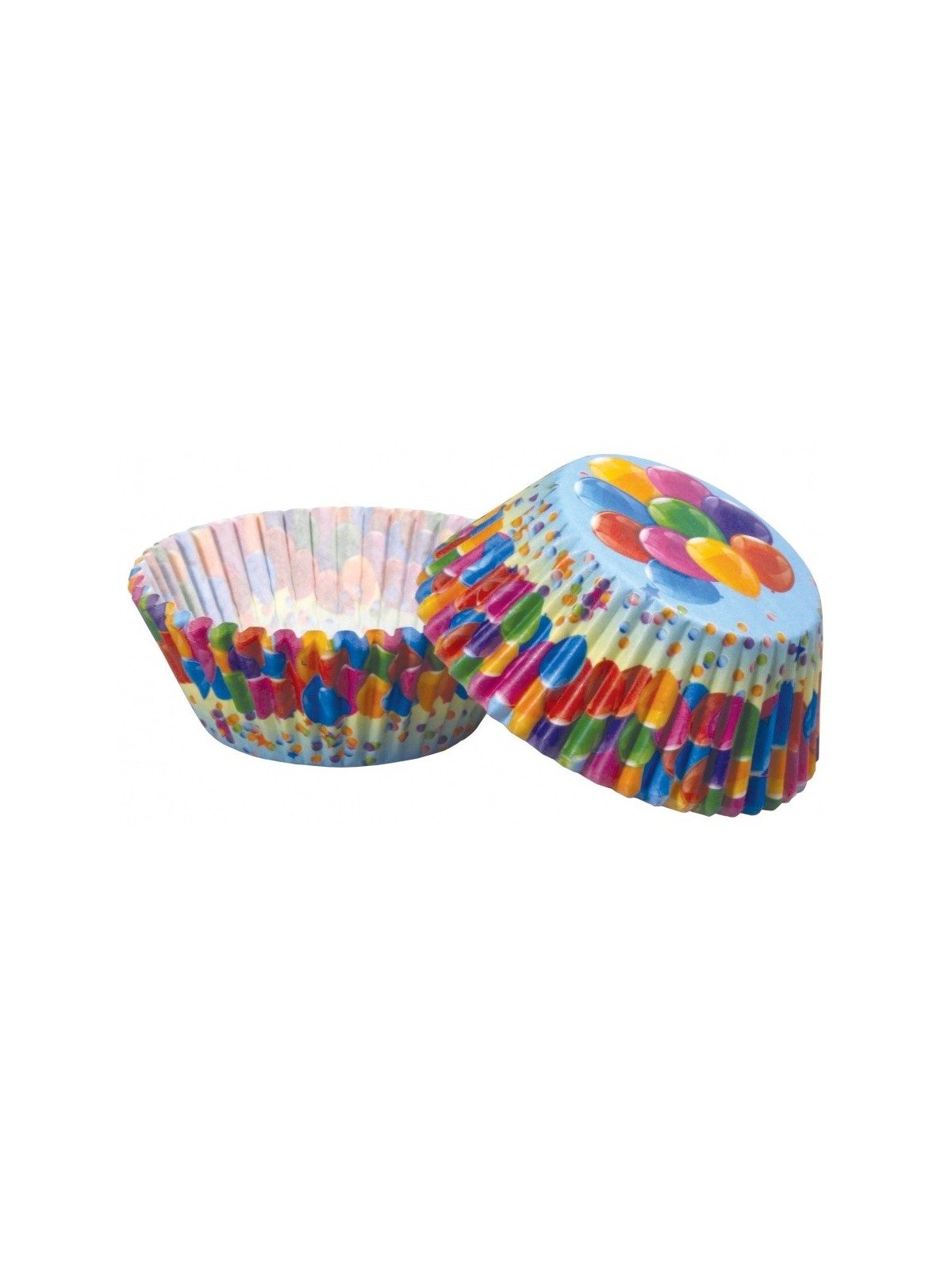 Baking cups - colorful balloons - 50pcs