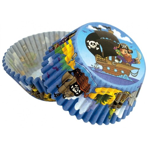 Baking cups - pirate with ship - 50pcs