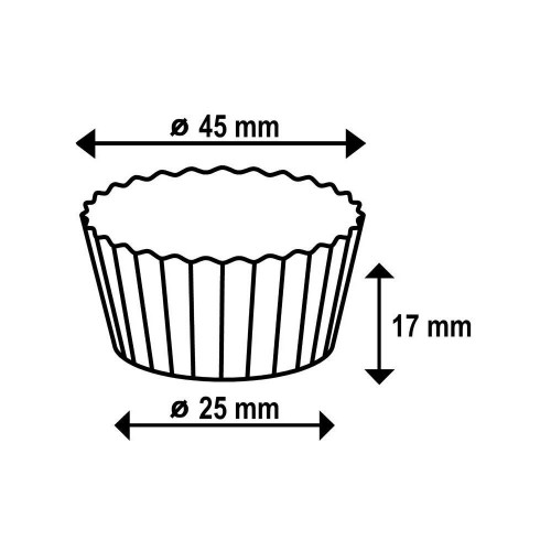 Aluminiowe mini koszyczki cukiernicze 2,5 x 1,7cm - złote / czerwone - 50 szt.