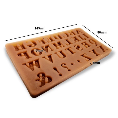 Silicone mold large alphabet and characters