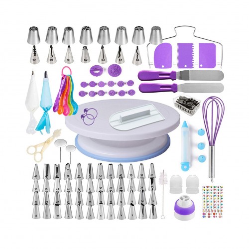 Complete set for decorating cakes - 137 pieces