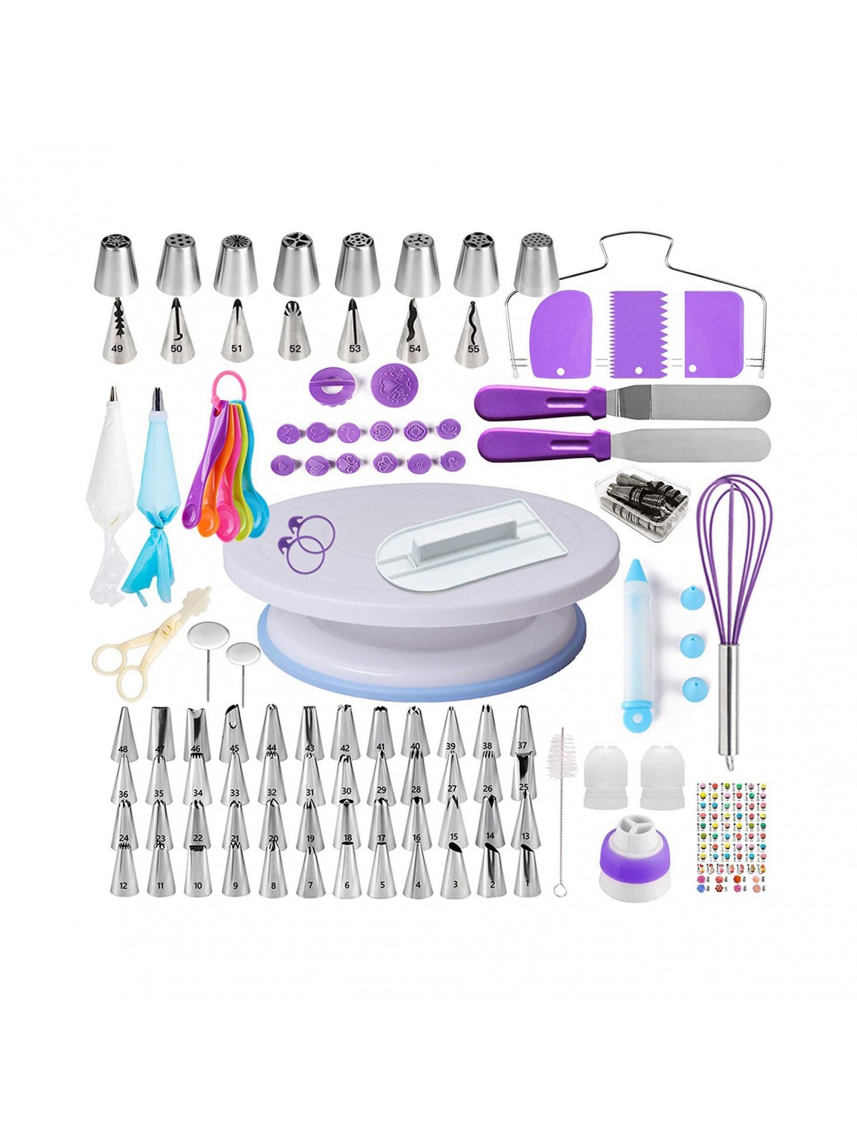 Complete set for decorating cakes - 137 pieces