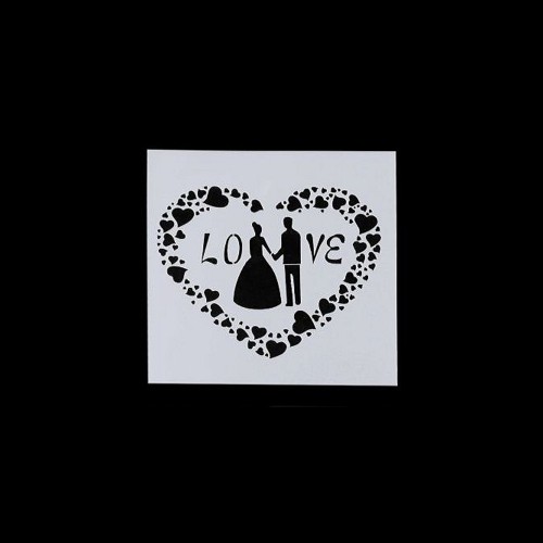 Schablone – Herz LOVE  – 13 x 13 cm