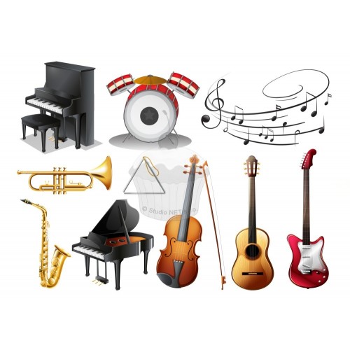 Edible paper "Music 6" Musical instruments - A4