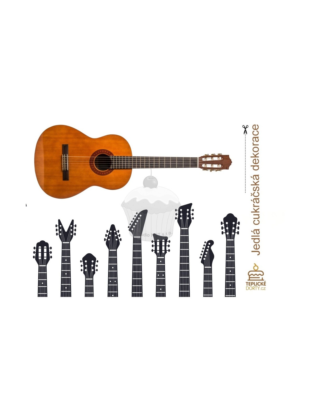 Papier jadalny "Music 7" Gitara - A4