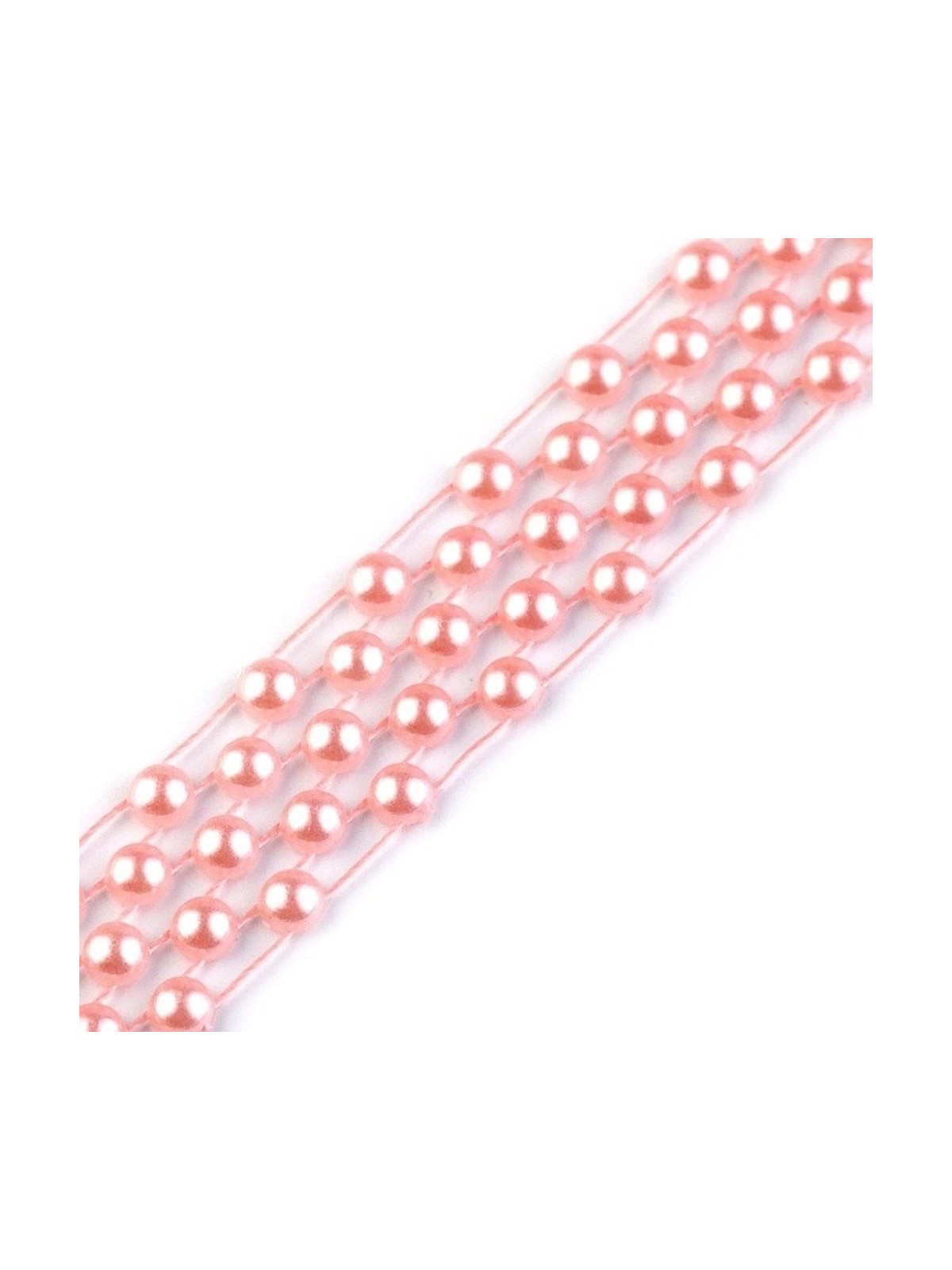 Ribbon mit Perlen - rosa Perlmutt 1,7 cm x 9 m