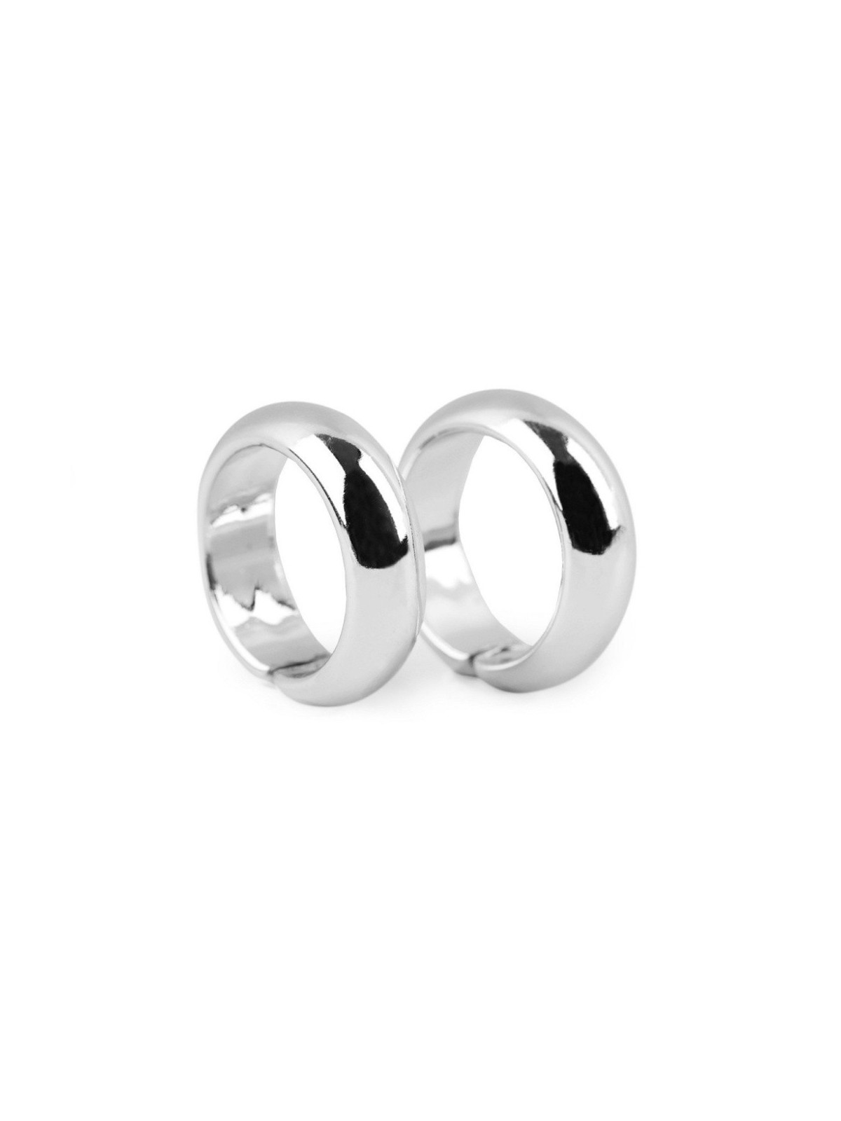 Decorative wedding rings in silver - 2 pieces - same size