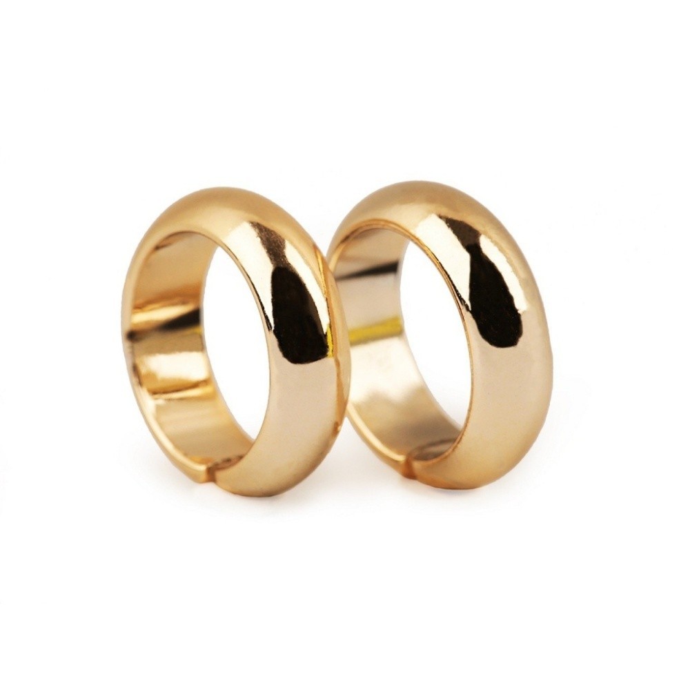 Dekorační svatební prsteny zlaté - 2ks - stejná velikost