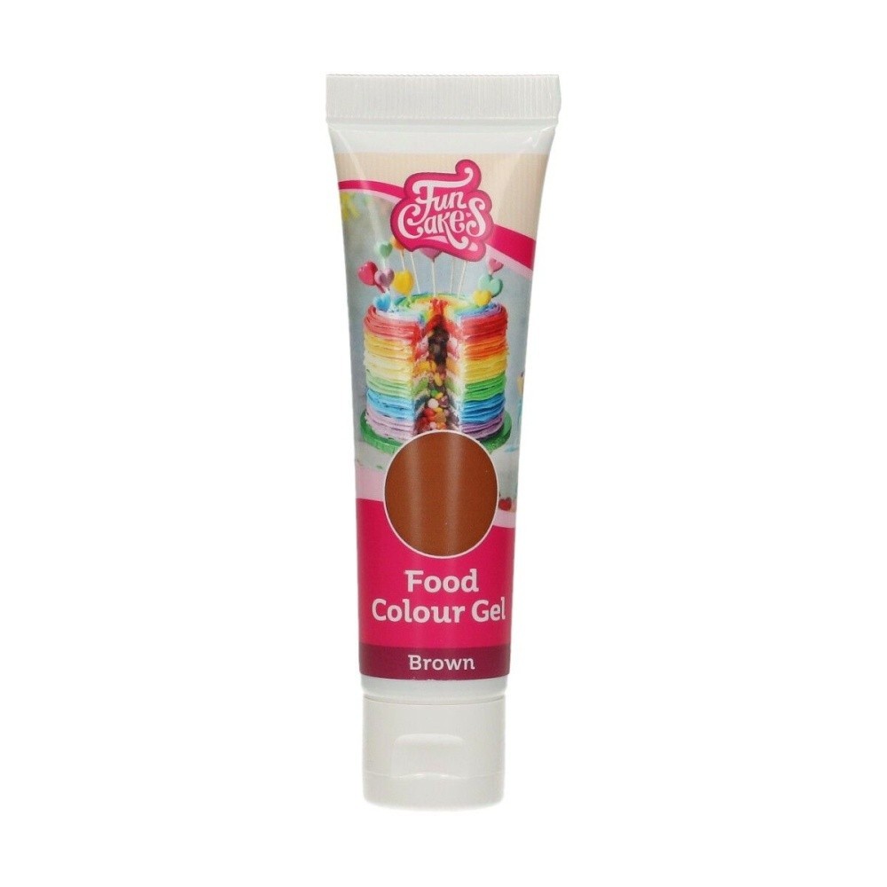 FunColours - gelová farba -hnědá - BROWN  - 30g