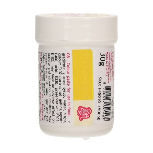 FunColours paste food colour - yellow - cup 30g
