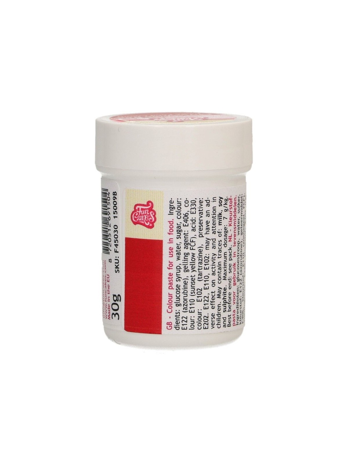 FunColours paste food colour - christams red  - cup 30g
