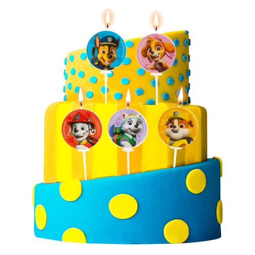 Decora - cake candle - Paw Patrol - 5pcs - ø3cm