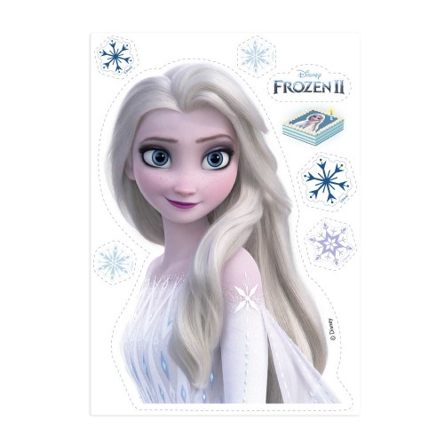 Dekora - Edible paper - silhouette - Frozen - Elsa + snowflakes