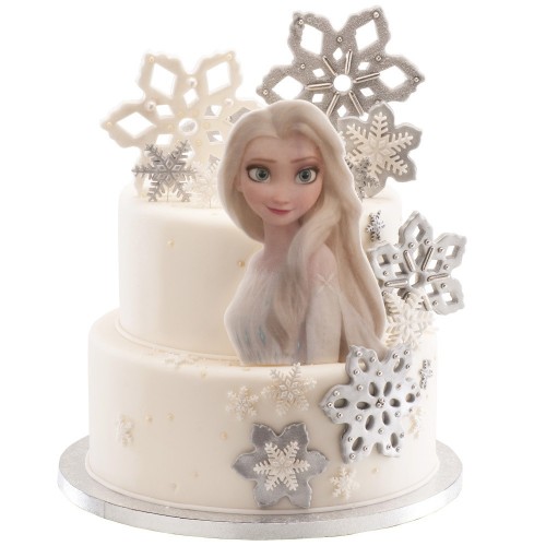 Dekora - Edible paper - silhouette - Frozen - Elsa + snowflakes