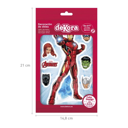 Dekora - Jedlý papier - silueta - Avengers - Iron Man + priatelia