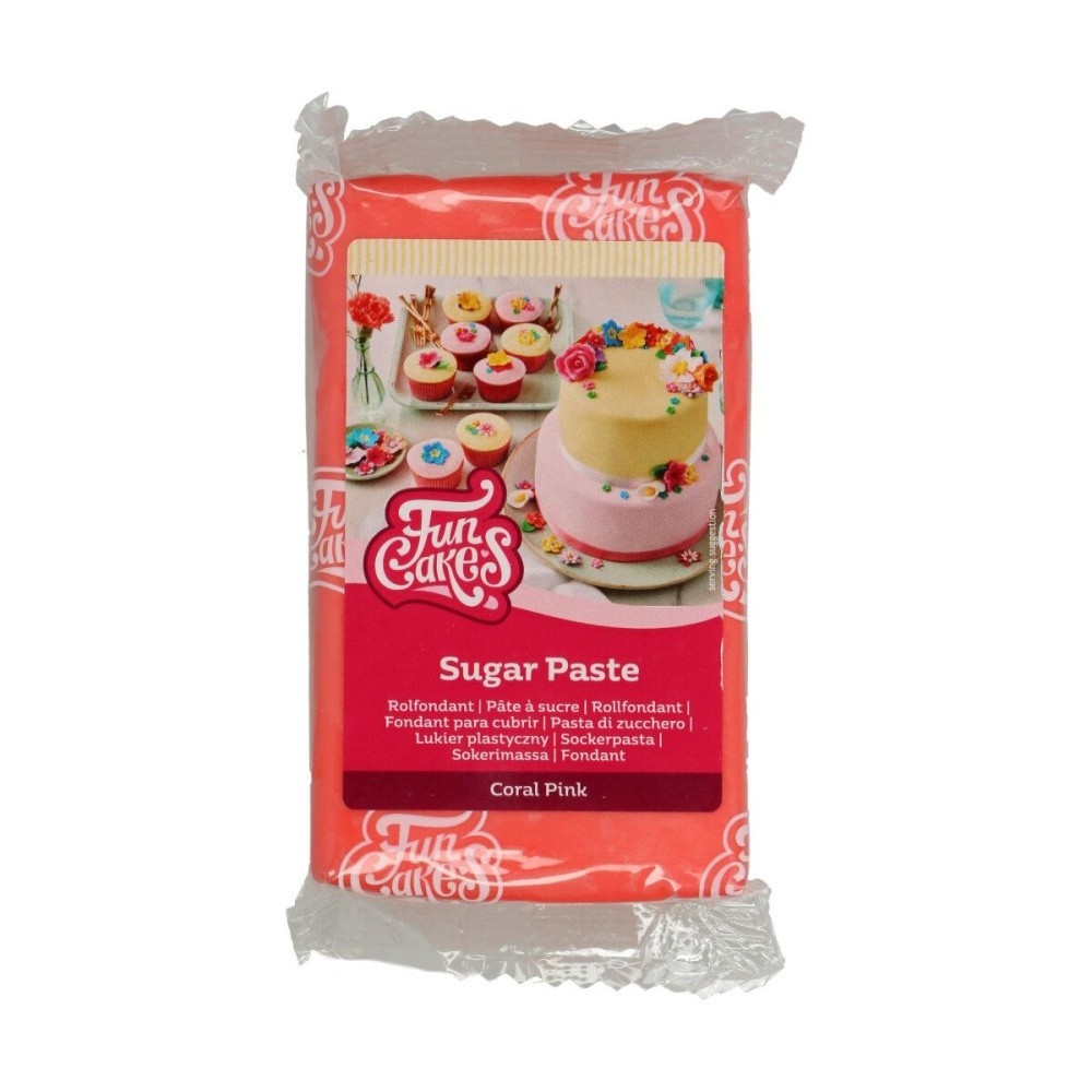 FunCakes różowy lukier fondantowy Coral Pink - różowy 250g