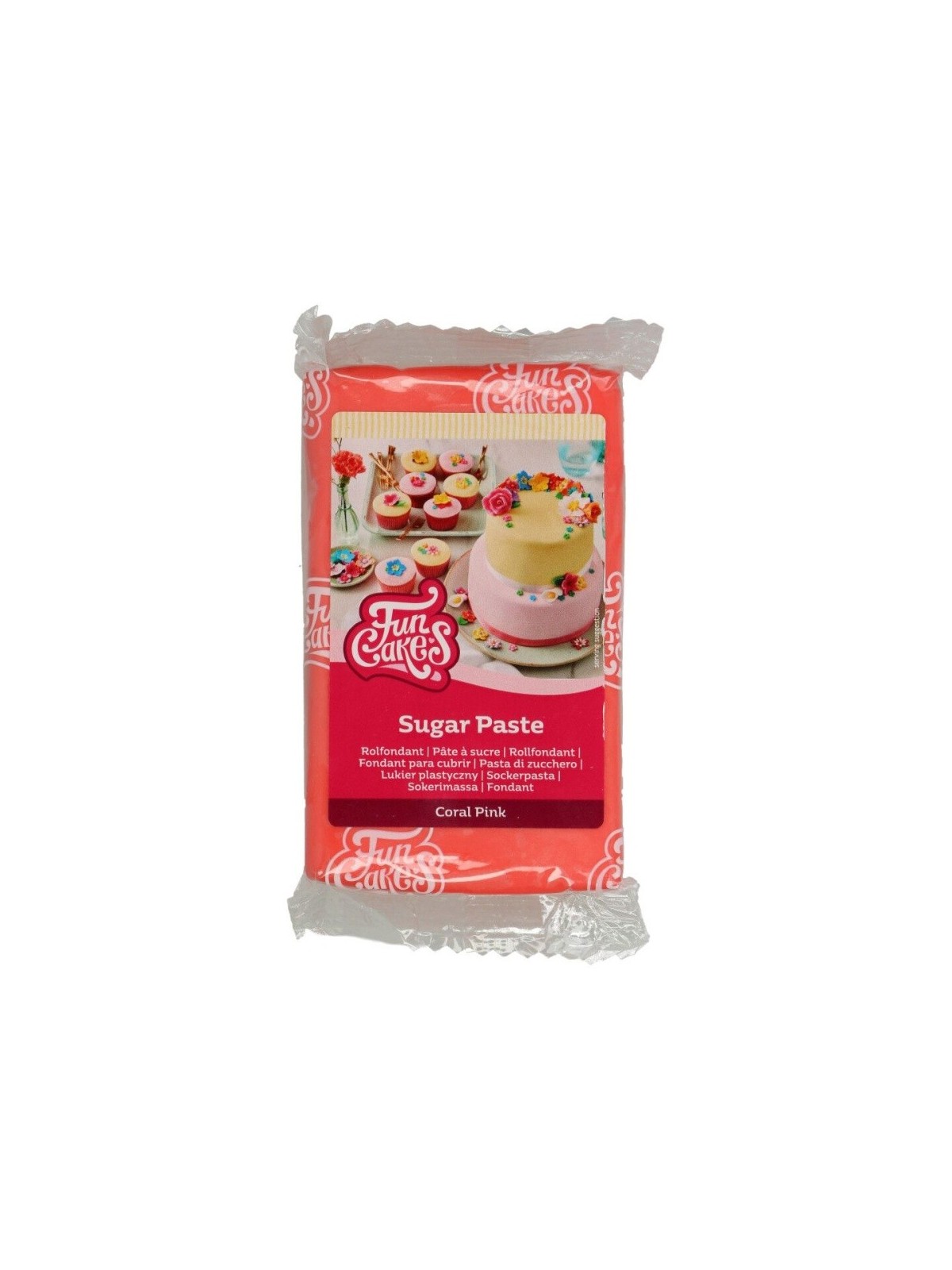 FunCakes różowy lukier fondantowy Coral Pink - różowy 250g