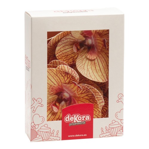 Dekora - Essbares Papier - gelbe Orchidee - 10 Stück