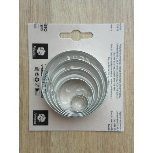 Set of cookie cutters - circles 5 pieces