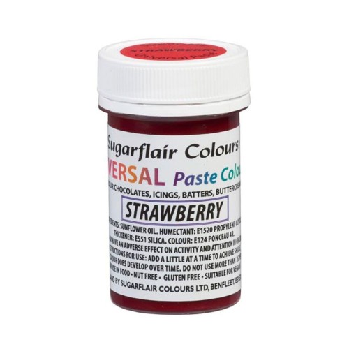 Sugarflair Universal Gel-Farbe - Erdbeere 22g