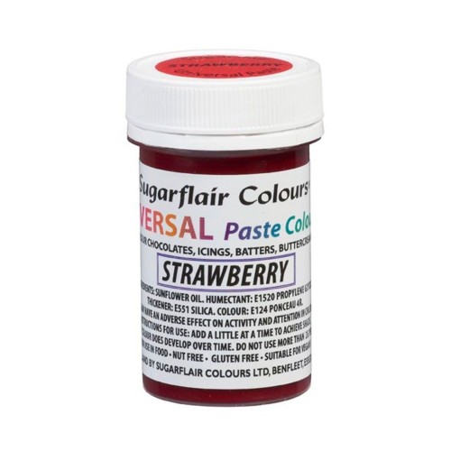 Sugarflair Uniwersalny żel kolorowy - Strawberry - 22g