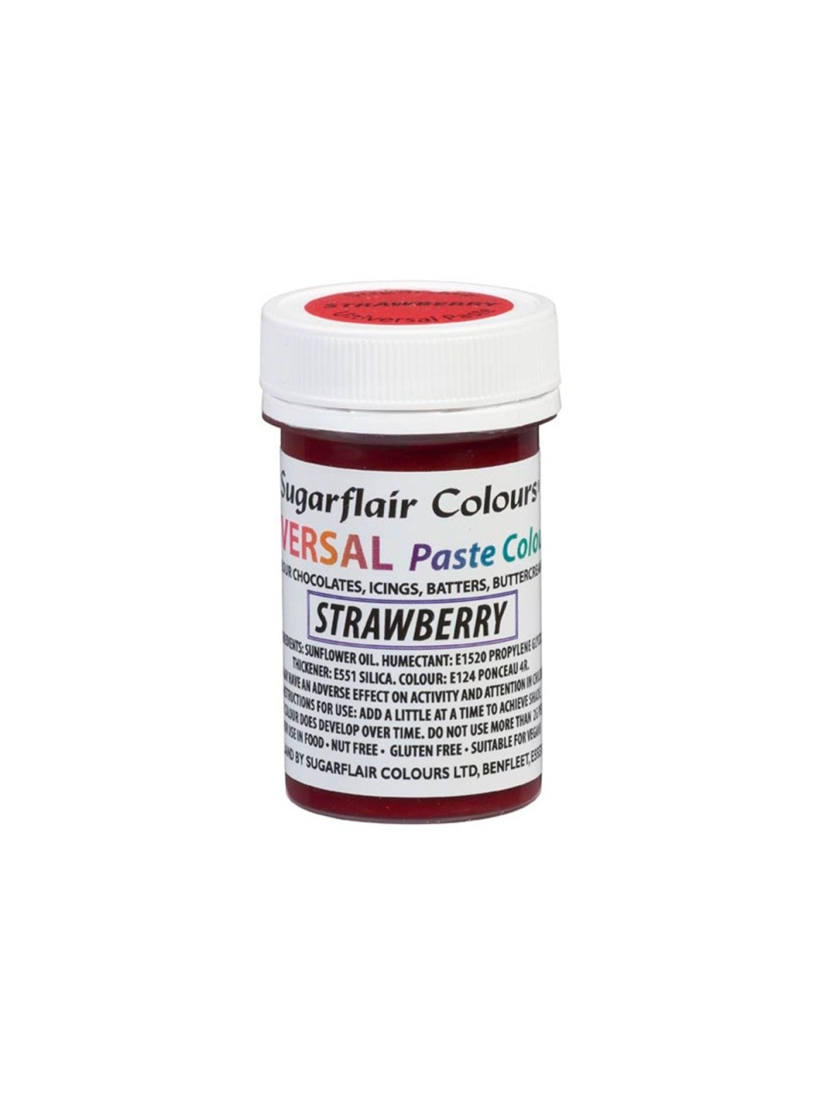 Sugarflair Universal gel color - Strawberry - 22g