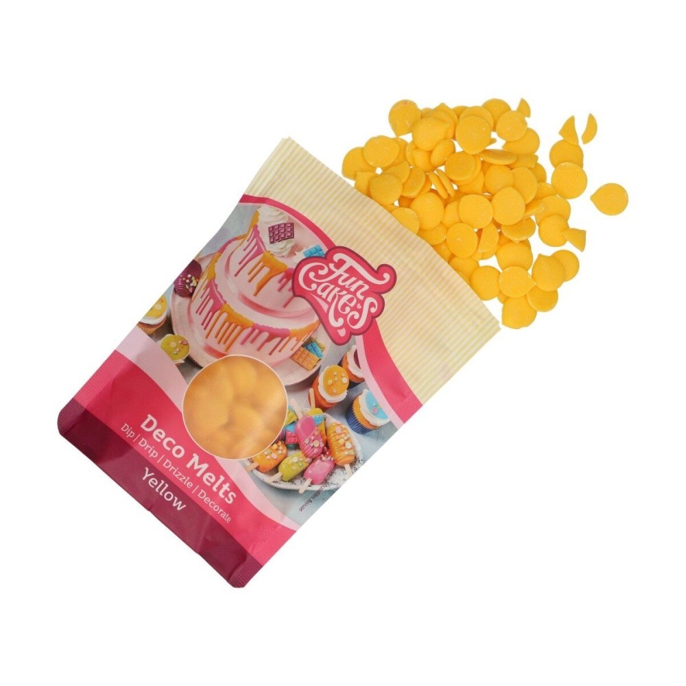 FunCakes Deco Melts - Gelb Überzug - Scheiben - 250g