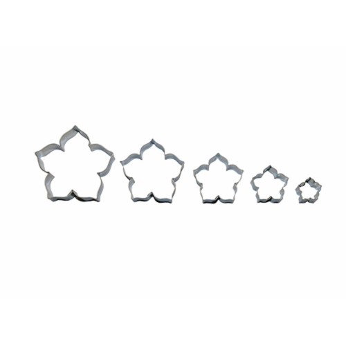 Cookie cutter - set of 5 smooth lily.