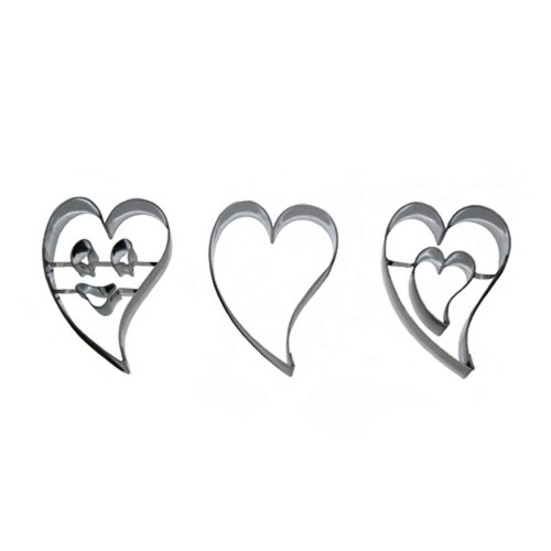 Stainless Steel Cookie Cutter - Valentine's Set I. (3 pcs)