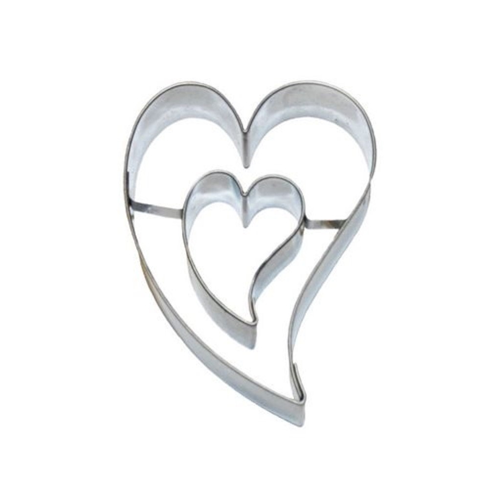 Stainless Steel Cookie Cutter - Irregular Heart + Heart