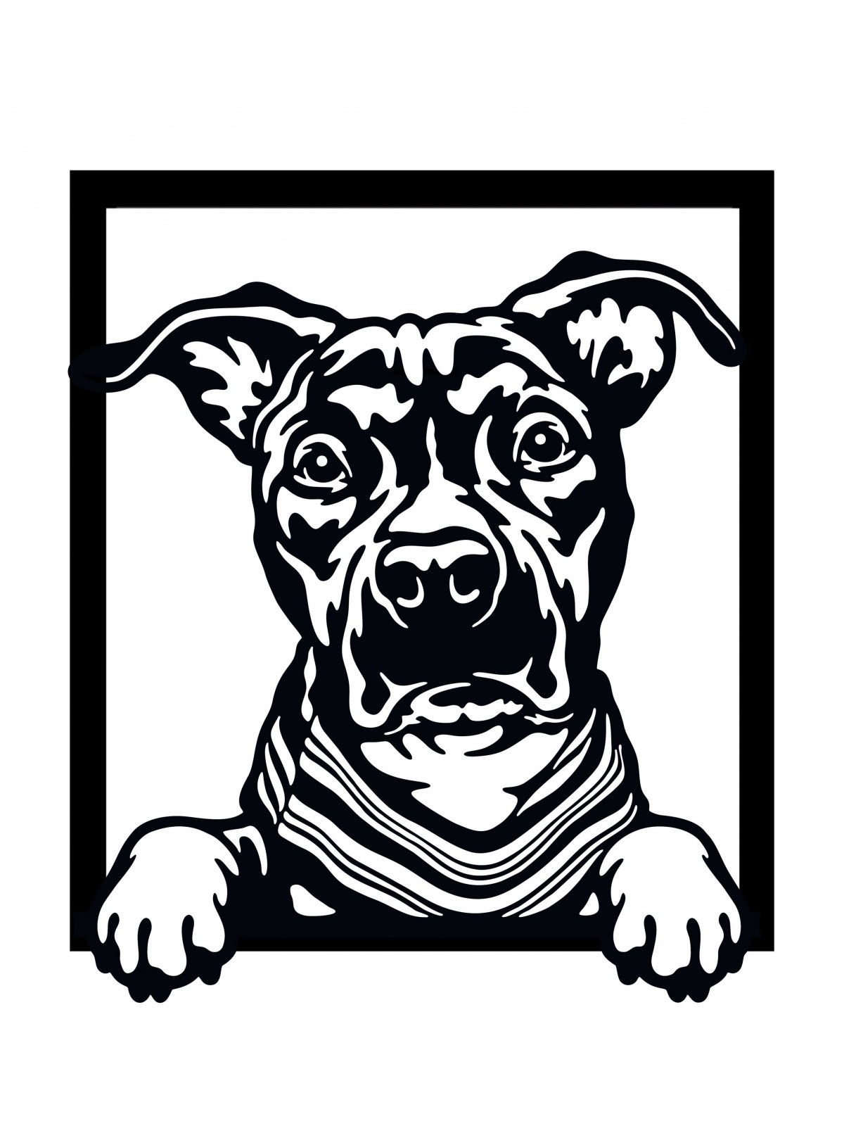 Bild an der Wand - Amerikanischer Staffordshire Terrier.