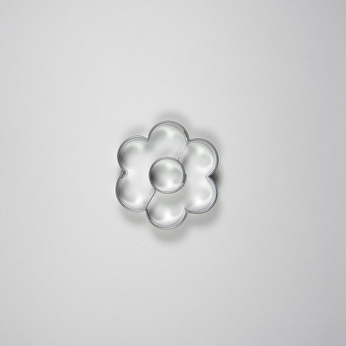 Stainless steel cookie cutter - large flower + circle