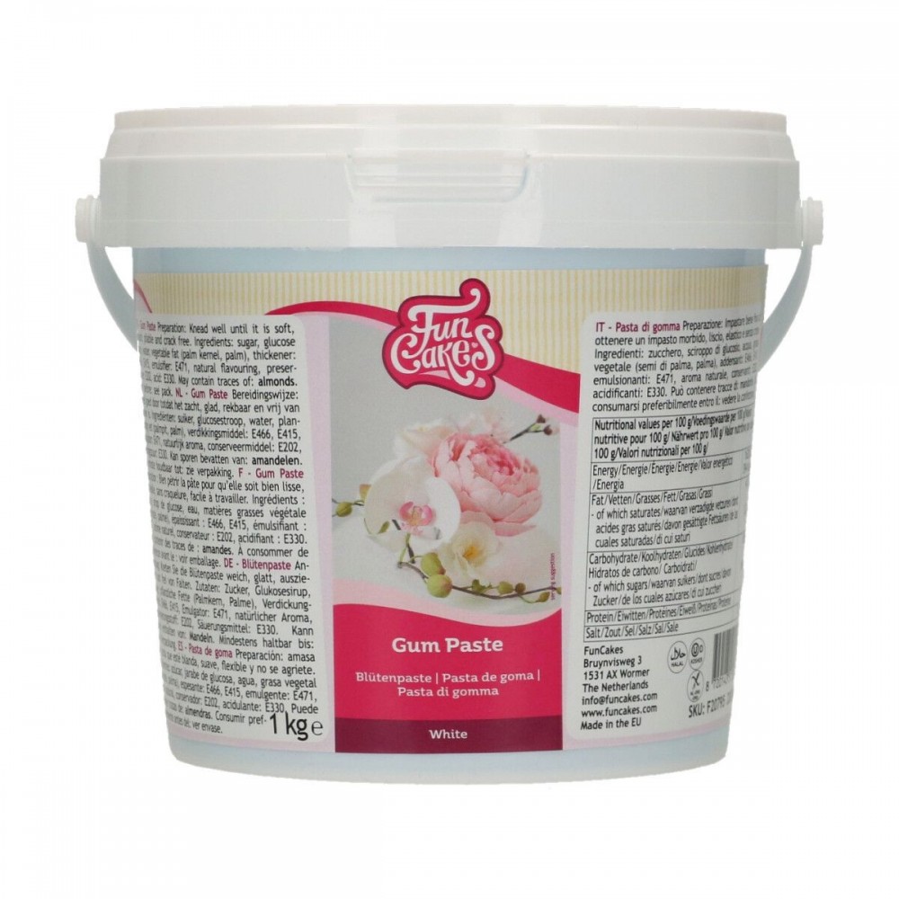 FunCakes Gum Paste Weiß - weiß 1kg